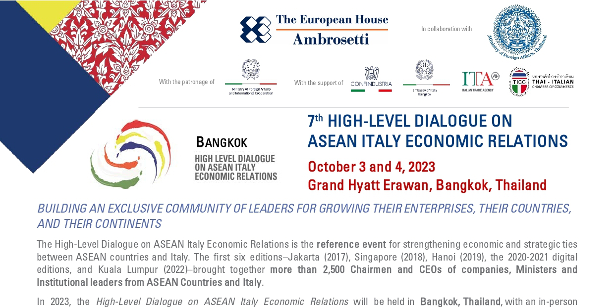 thumbnails 7th High-Level Dialogue on ASEAN Italy Economic Relations
