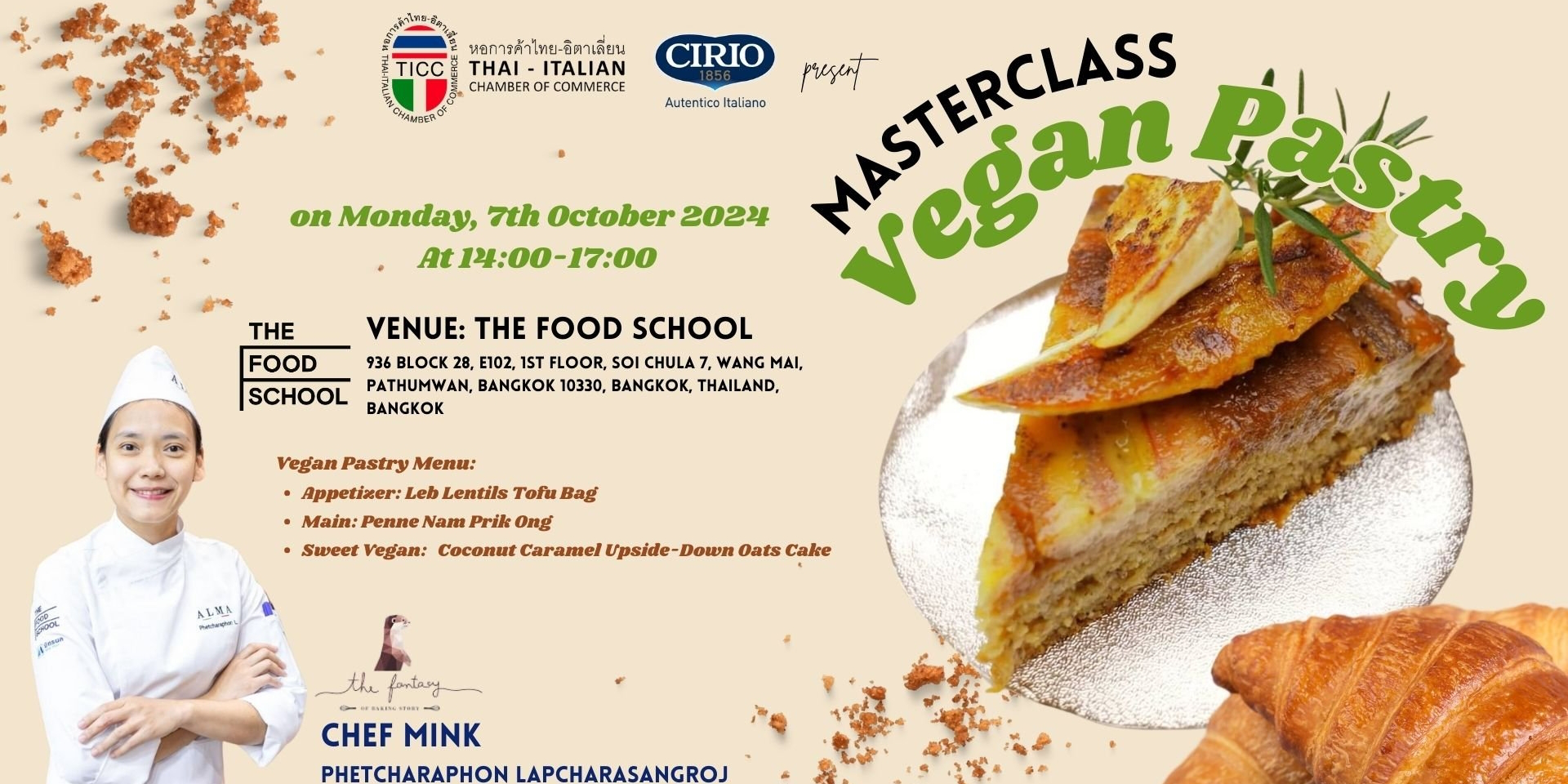 thumbnails Vegan Pastry Masterclass with Cirio and Chef Khun Mink